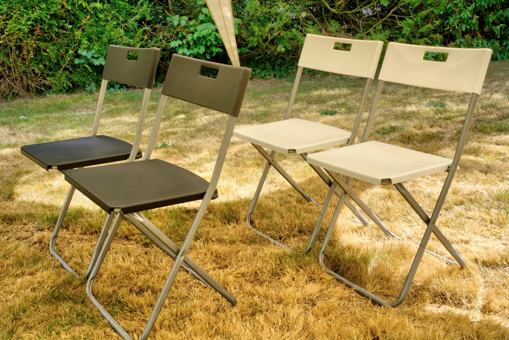 Folding Ikea Gunde Black Chair Hire
