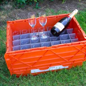 Rustic Prosecco Champagne Ladder & Glasses Hire